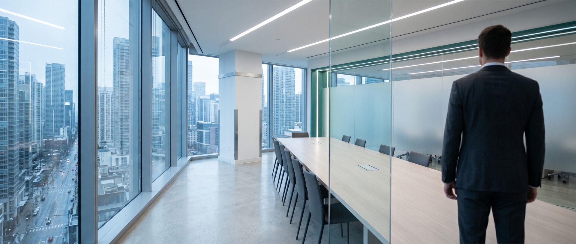 Fotografía de apertura — entorno ejecutivo corporativo